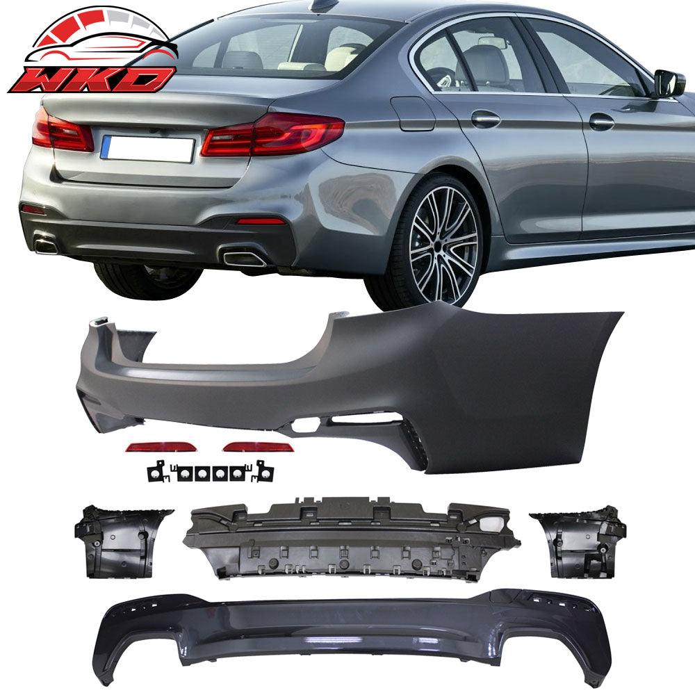Fits 17-20 BMW G30 5 Series MT Rear Bumper Cover Replacement - PP