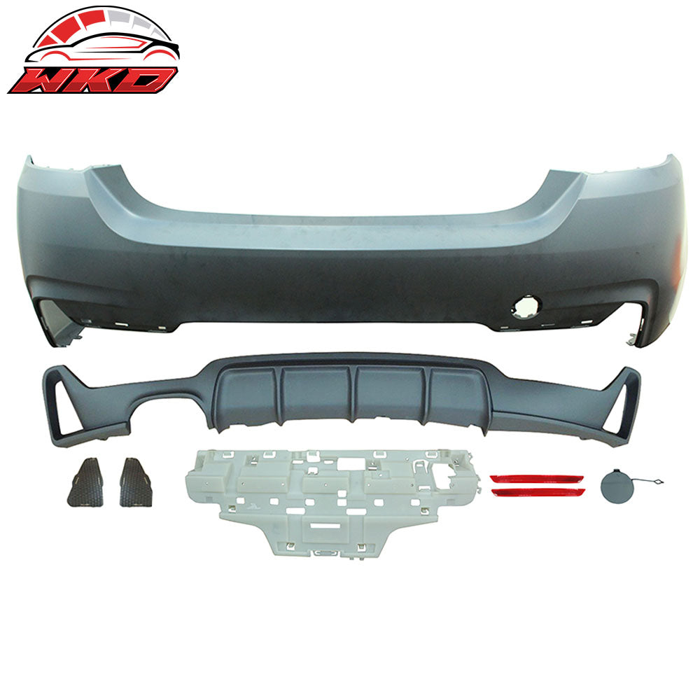 14-20 F32 428i M-P Style Rear Bumper Cover Single Outlet-Polypropylene | Wholesale