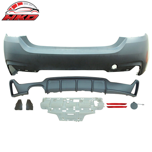 14-20 F32 428i M-P Style Rear Bumper Cover Single Outlet-Polypropylene | Wholesale