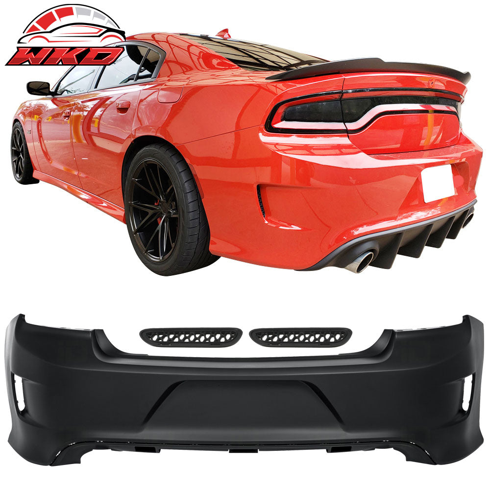 Fits 15-23 Dodge Charger SRT Rear Bumper Cover Conversion Replacement Kits PP