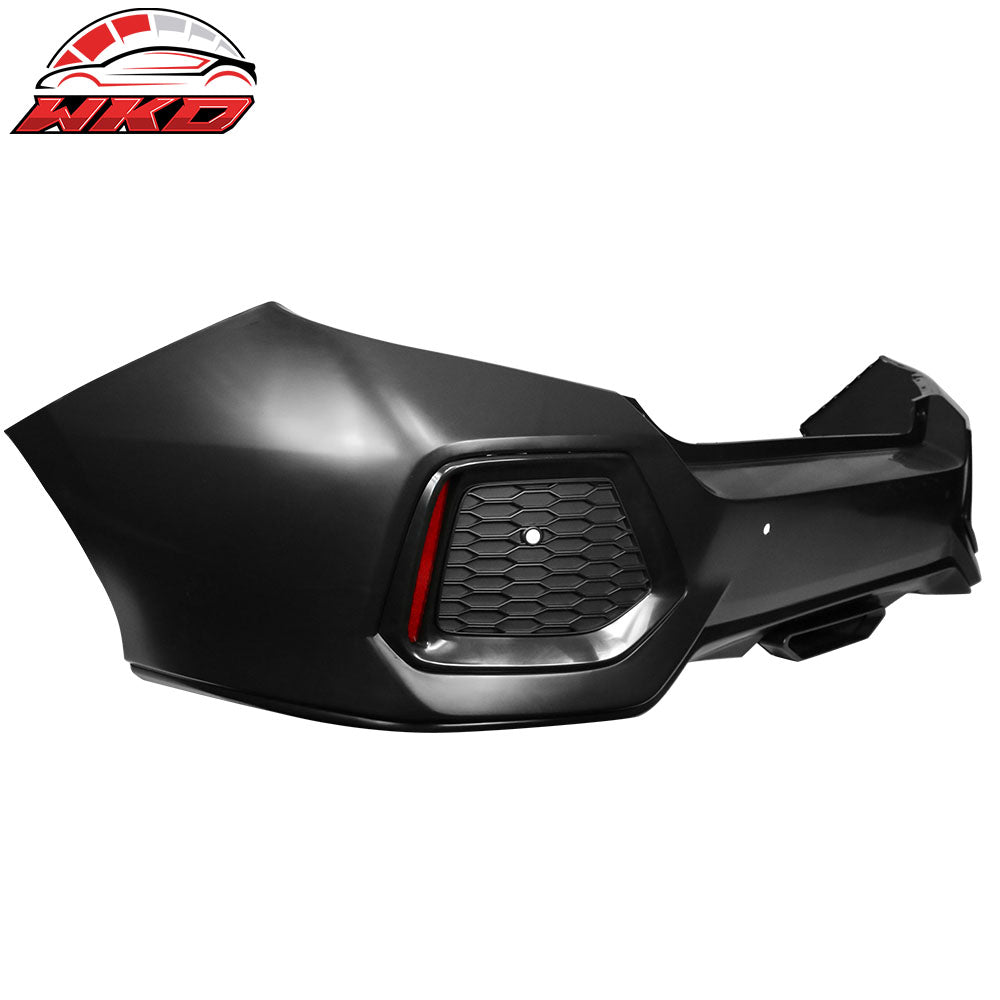 Fits 16-21 Honda Civic Sedan SI Style Rear Bumper Cover Unpainted PP+ABS