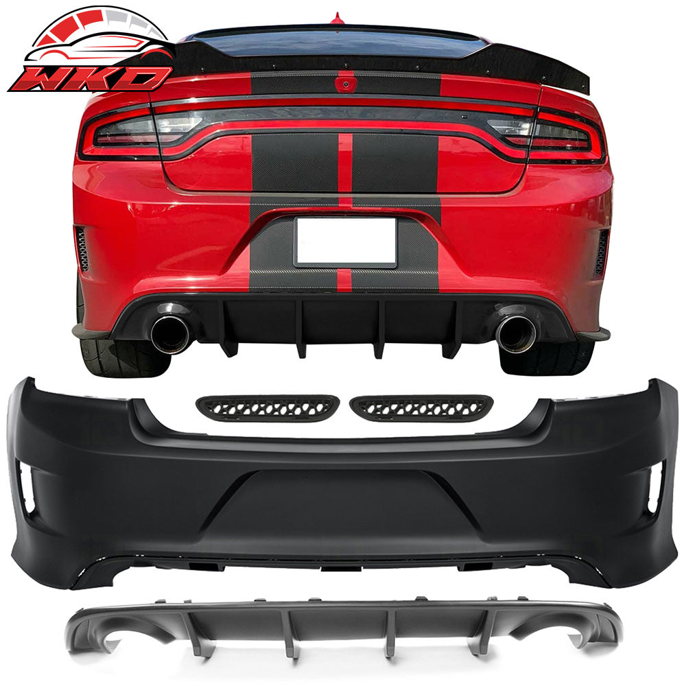 Fits 15-23 Dodge Charger Rear Bumper Cover Conversion V2 Style Diffuser Lip