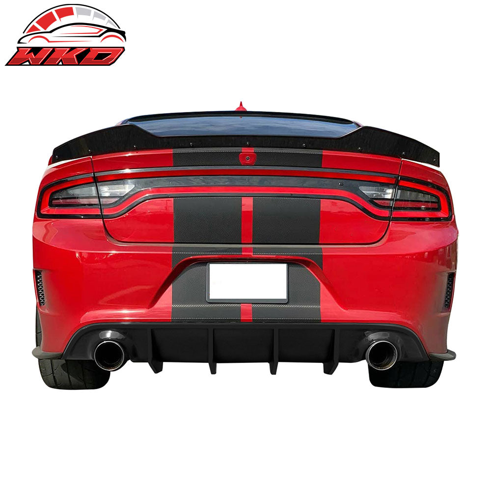 Fits 15-23 Dodge Charger Rear Bumper Cover Conversion V2 Style Diffuser Lip