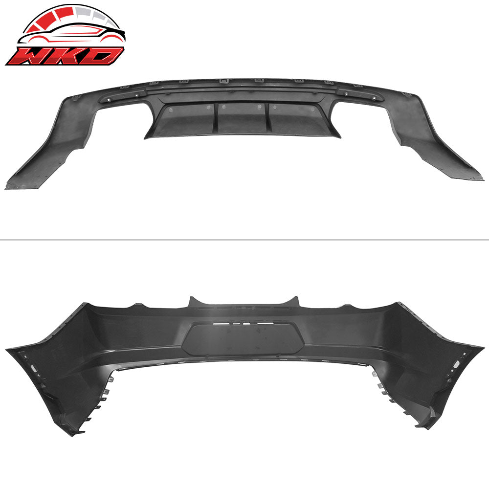 Fits 19-24 Chevy Camaro OE Style Replacement Rear Bumper Cover w/ Matte Diffuser