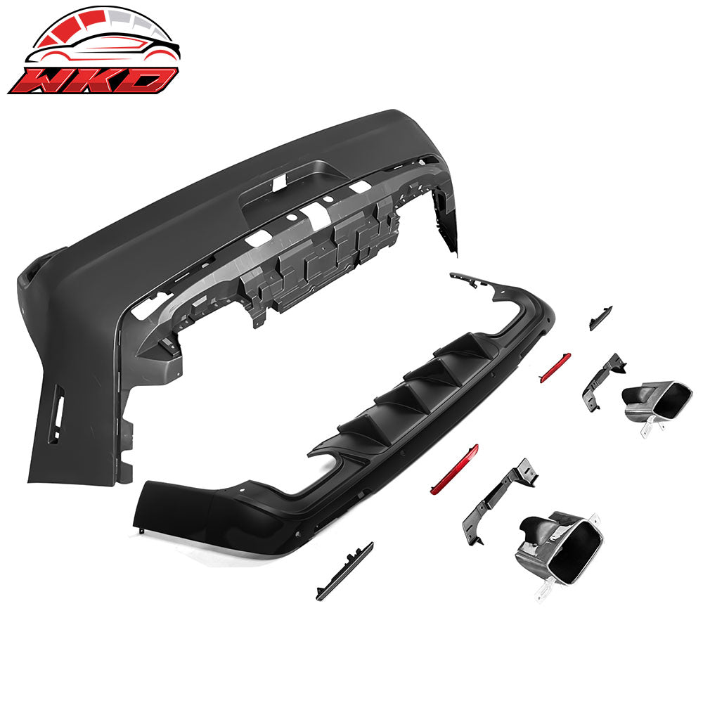 2008-14 Dodge Challenger 2015+ SRT Hellcat Style Rear Bumper Cover V1 Diffuser | Wholesale