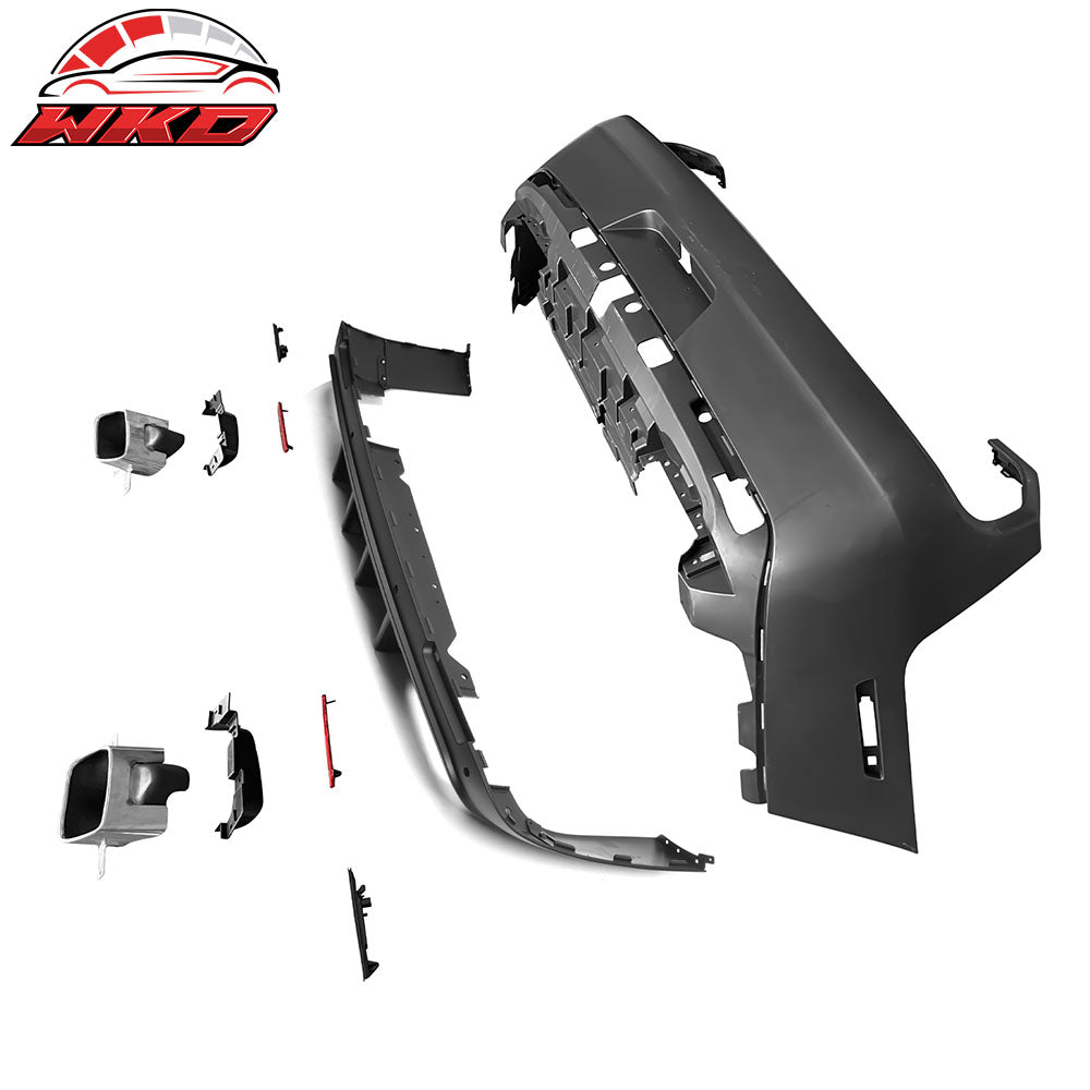 Wholesale 08-14 Dodge Challenger 2015+ SRT Hellcat Style Rear Bumper Cover V1 Diffuser