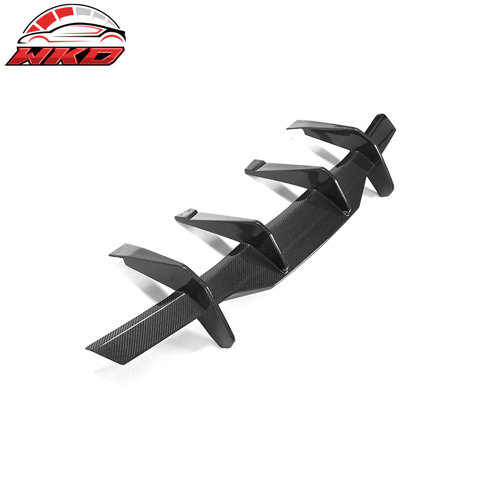 Fits 20-25 Chevy Corvette C8 Stingray Rear Bumper Diffuser Fin Lip Carbon Fiber