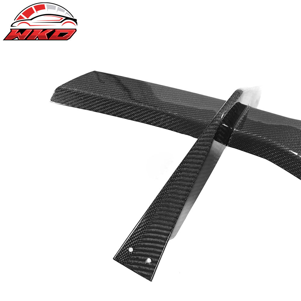 Fits 20-25 Chevy Corvette C8 Stingray Rear Bumper Diffuser Fin Lip Carbon Fiber