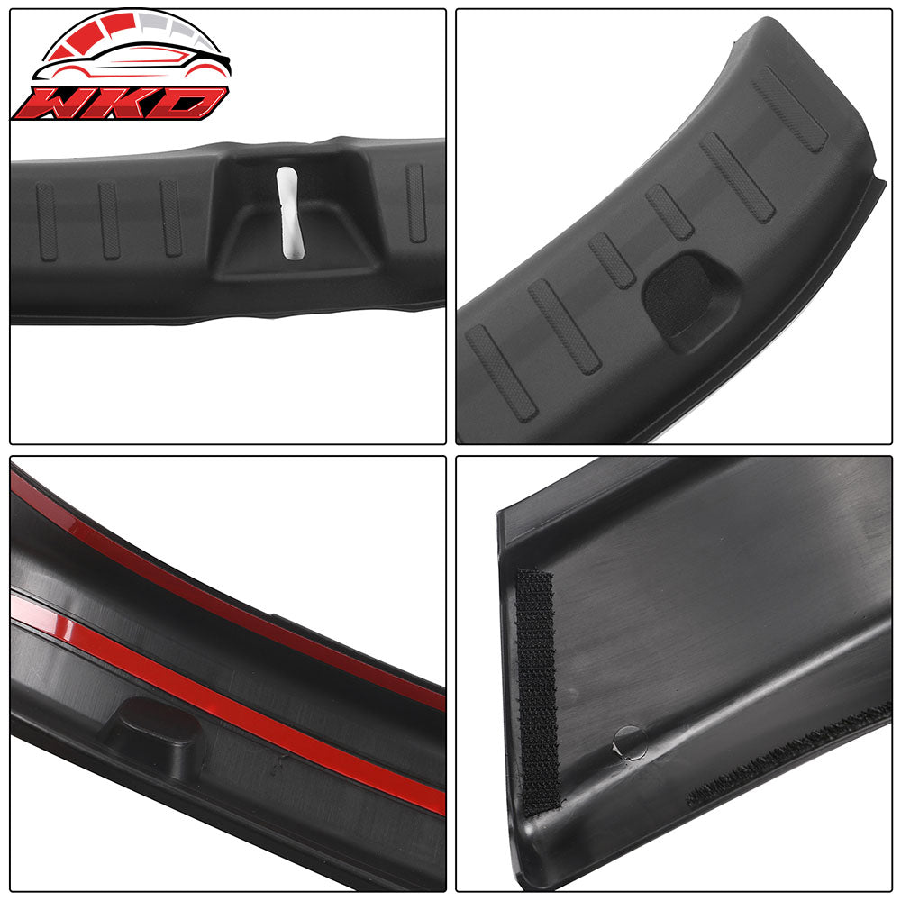 Fits 20-23 Tesla Model Y Black Rear Bumper Guard Sill Plate Trim PP + TPE 3PCS