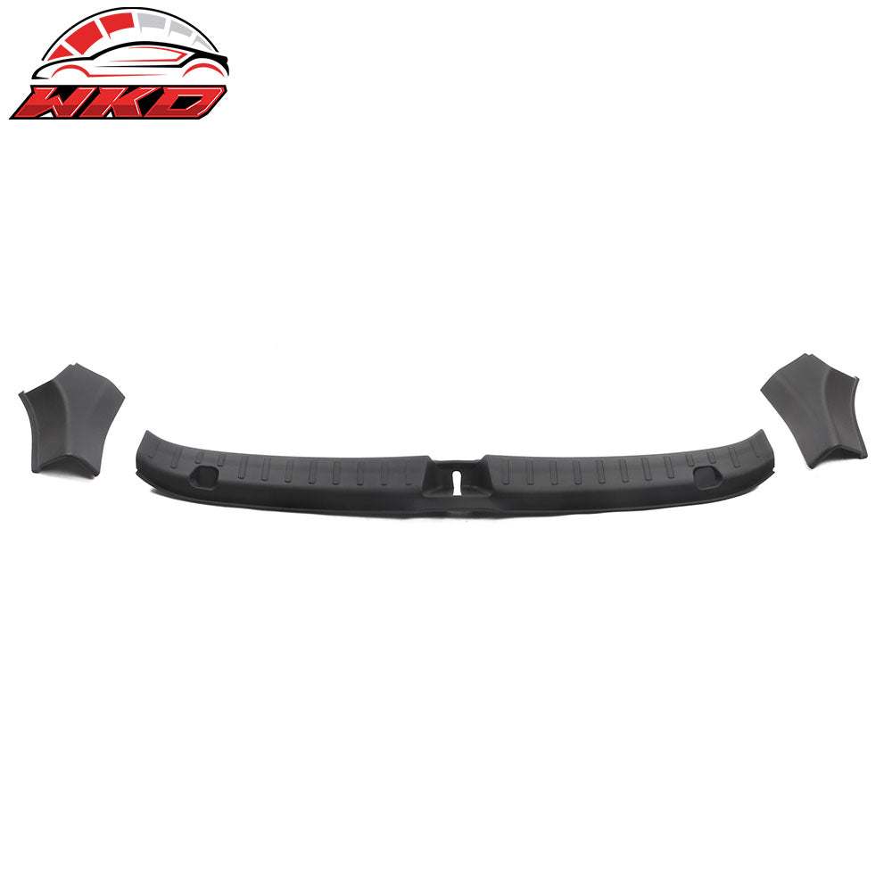 Fits 20-23 Tesla Model Y Black Rear Bumper Guard Sill Plate Trim PP + TPE 3PCS
