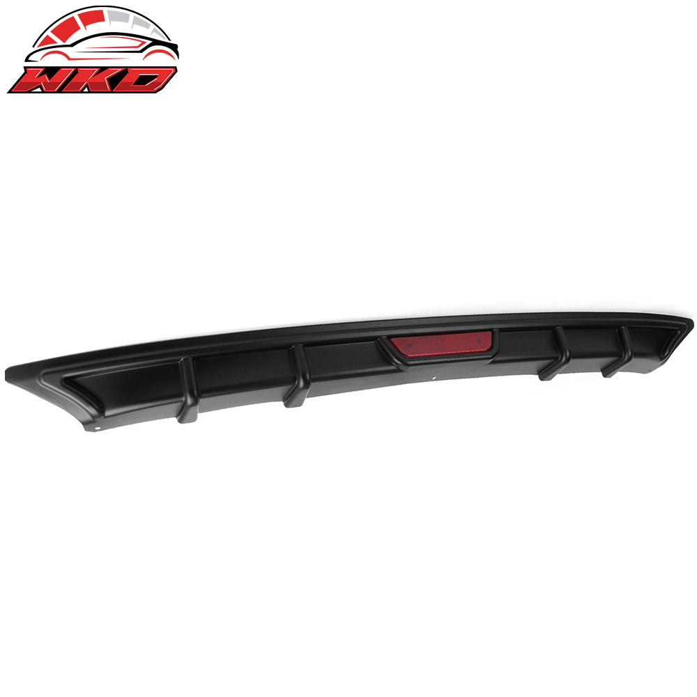 Fits 18-22 Honda Accord OE Style Rear Bumper Lip Diffuser W/ Red Reflector PP