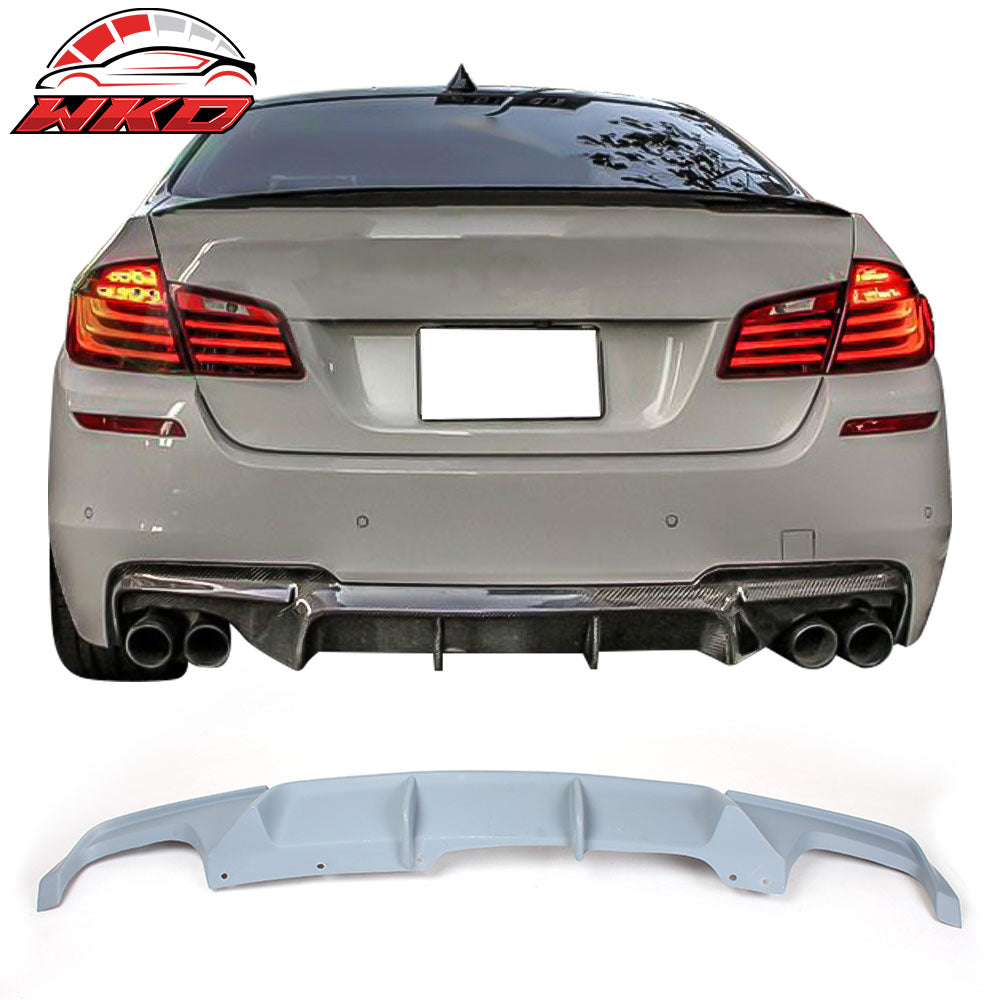 Fits 11-16 BMW 5 Series F10 M-Sport Sedan VO Style Rear Bumper Lip Diffuser FRP