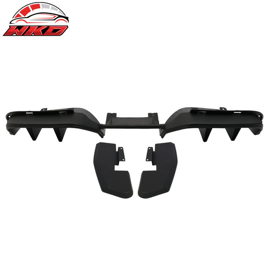 Fit 15-17 Ford Mustang Premium R Style Rear Bumper Lip Diffuser Side Valance 3PC | Wholesale