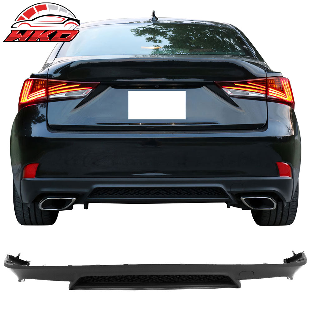 Fits 14-20 Lexus IS250 IS350 Rear Bumper Lip F Sport Style Diffuser Unpainted PP