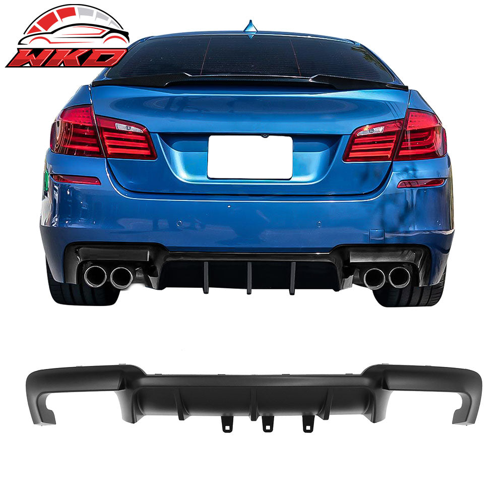 Fits 11-16 BMW F10 5 Series M Sport M5 Style Rear Bumper Lip Diffuser Body Kit