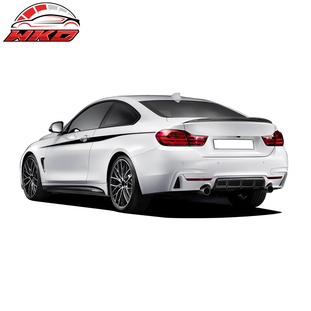 Fits 14-20 BMW F32 435i 440i M Performance Rear Bumper Lip Dual Single Exhaust