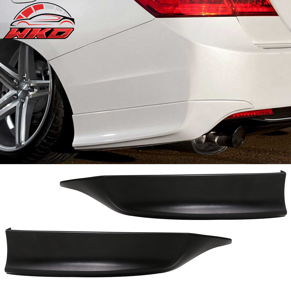 Fits 13-15 Honda Accord Sedan HFP Style 2PCS Rear Bumper Lip Spat Cap Splitters