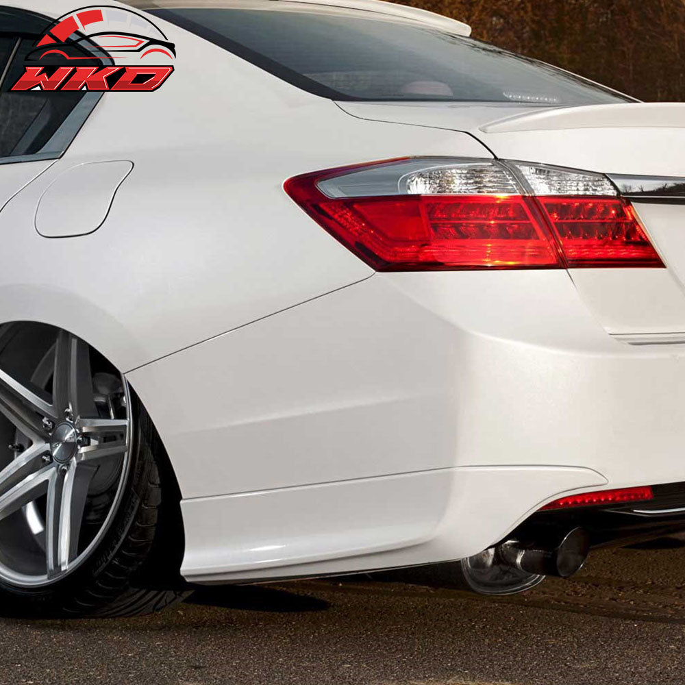 Fits 13-15 Honda Accord Sedan HFP Style 2PCS Rear Bumper Lip Spat Cap Splitters