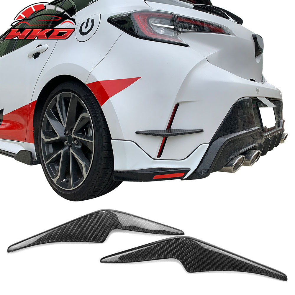 Closeout! Fits 19-22 Toyota Corolla 5D TRD Style Rear Bumper Aprons Carbon Fiber