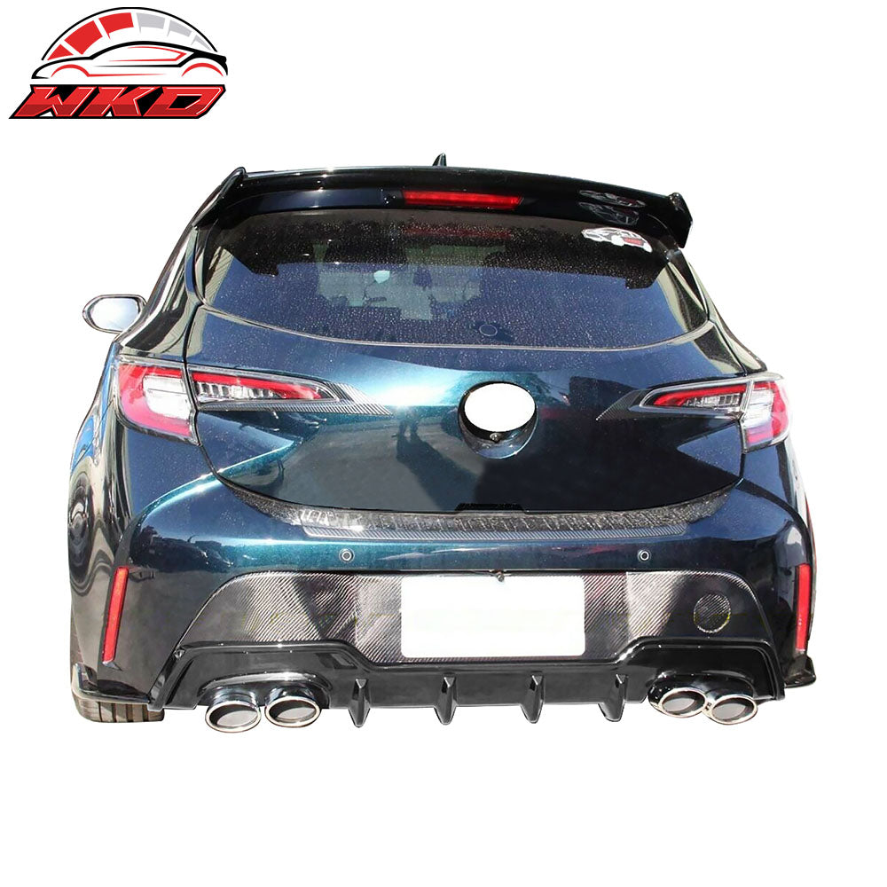 Fits 19-22 Toyota Corolla E210 T Style Rear Bumper Lip Aprons Painted #218 Black