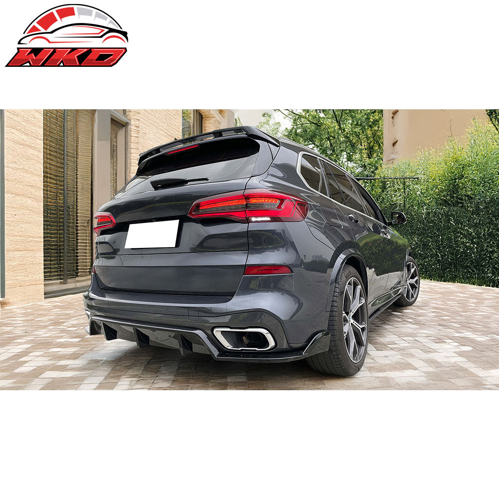 Fits 19-25 BMW G05 X5 M Sport Rear Bumper Lip 3PC ABS Gloss Black