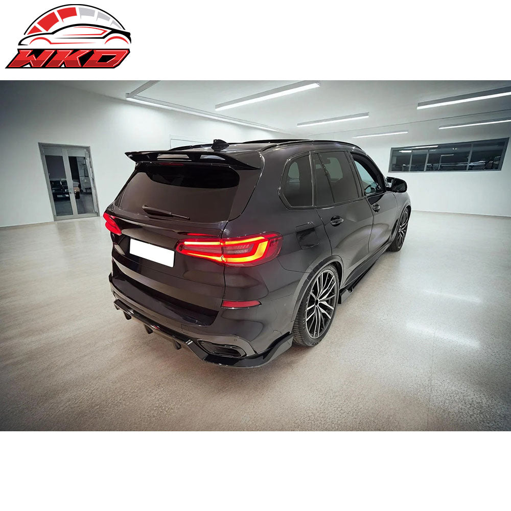 Fits 19-25 BMW G05 X5 M Sport Rear Bumper Lip 3PC ABS Gloss Black
