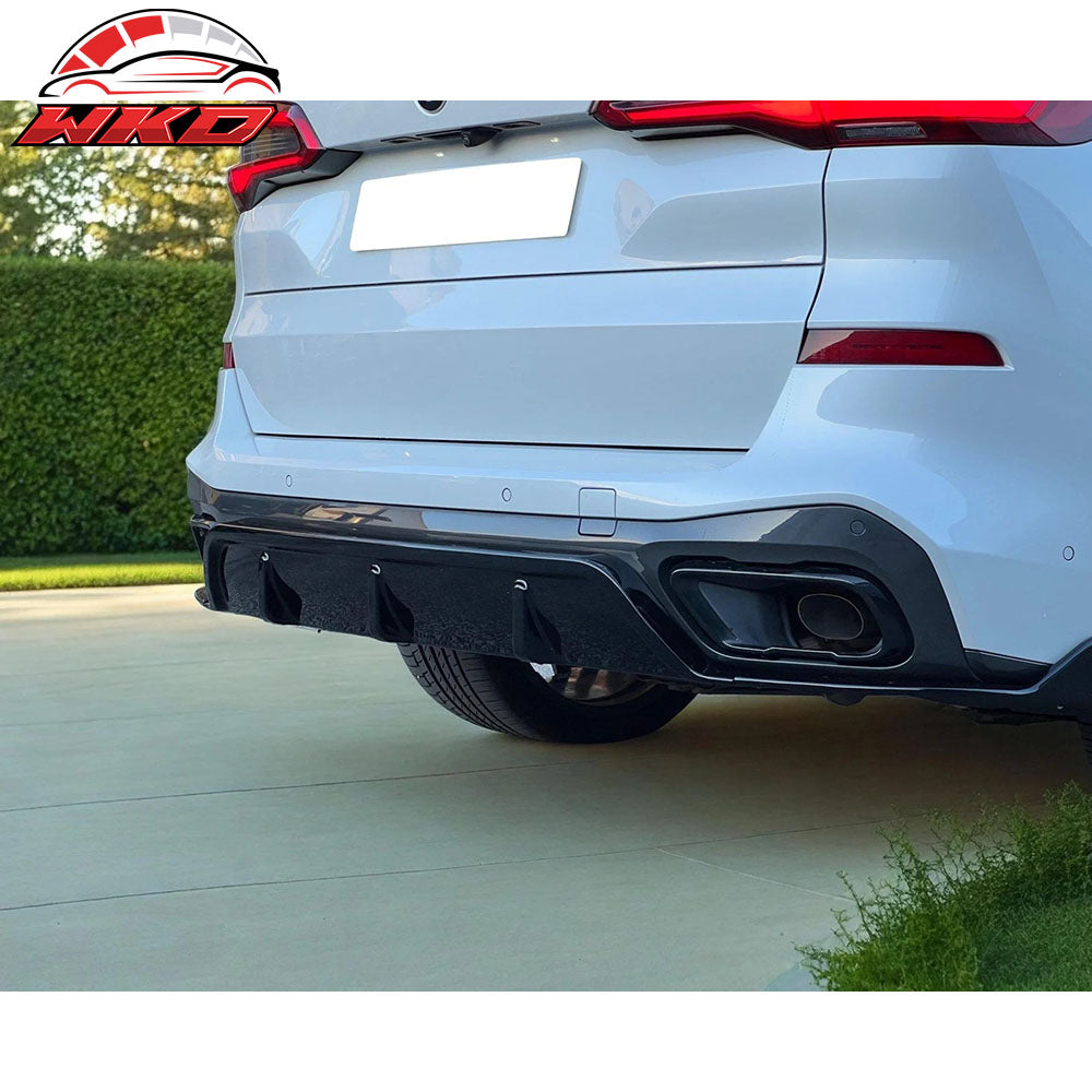Fits 19-25 BMW G05 X5 M Sport Rear Bumper Lip 3PC ABS Gloss Black