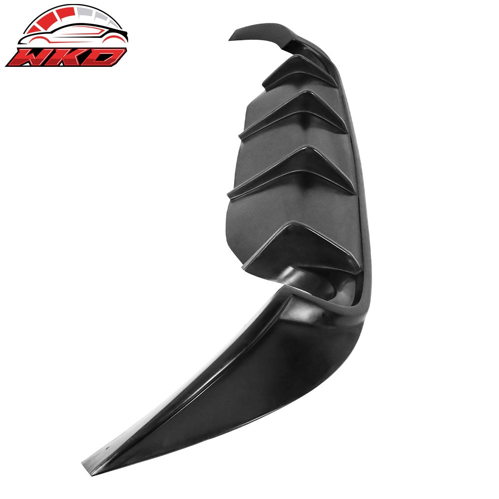 Fits 16-18 Nissan Maxima Rear Bumper Lip Diffuser Valance Kit Unpainted Black PU