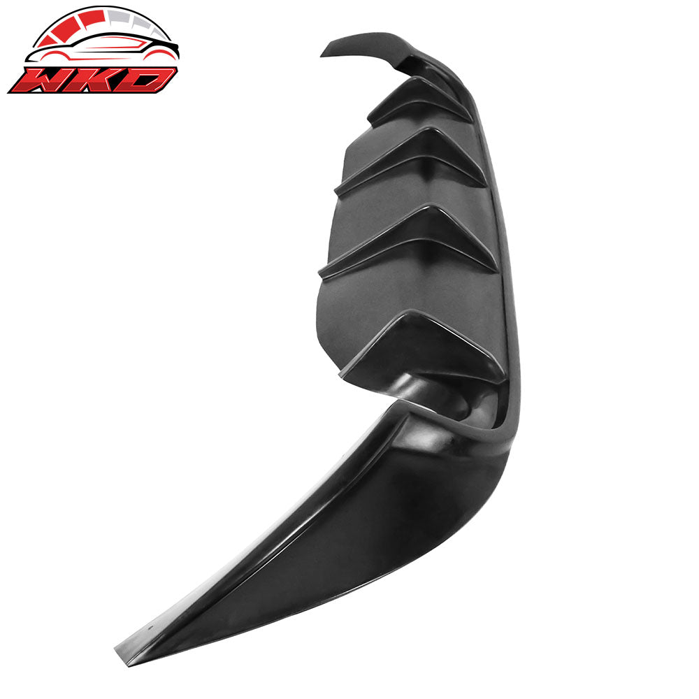 Fits 16-18 Nissan Maxima Rear Bumper Lip Diffuser Valance Kit Unpainted Black PU