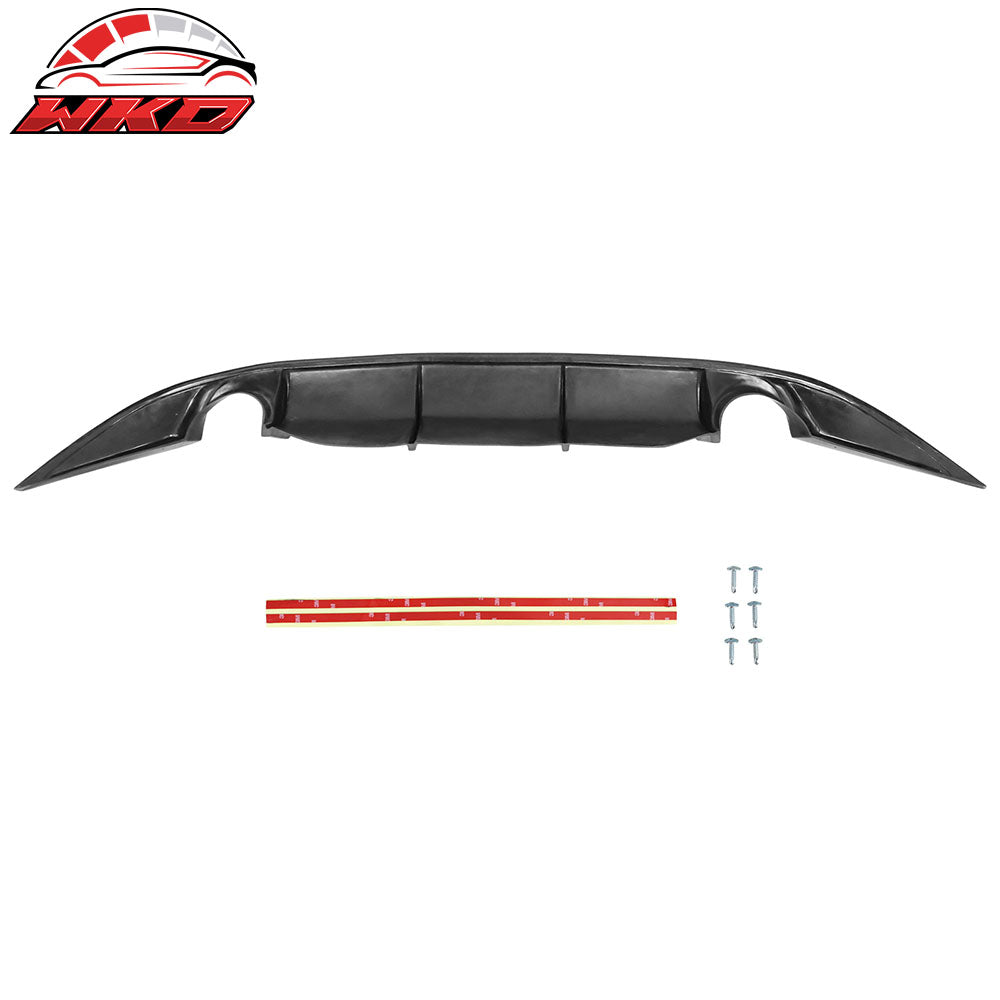 Fits 16-18 Nissan Maxima Rear Bumper Lip Diffuser Valance Kit Unpainted Black PU