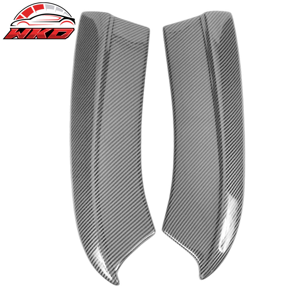Fits 15-23 Dodge Charger Rear Bumper Lip Side Apron Spat 2PC Carbon Fiber Print