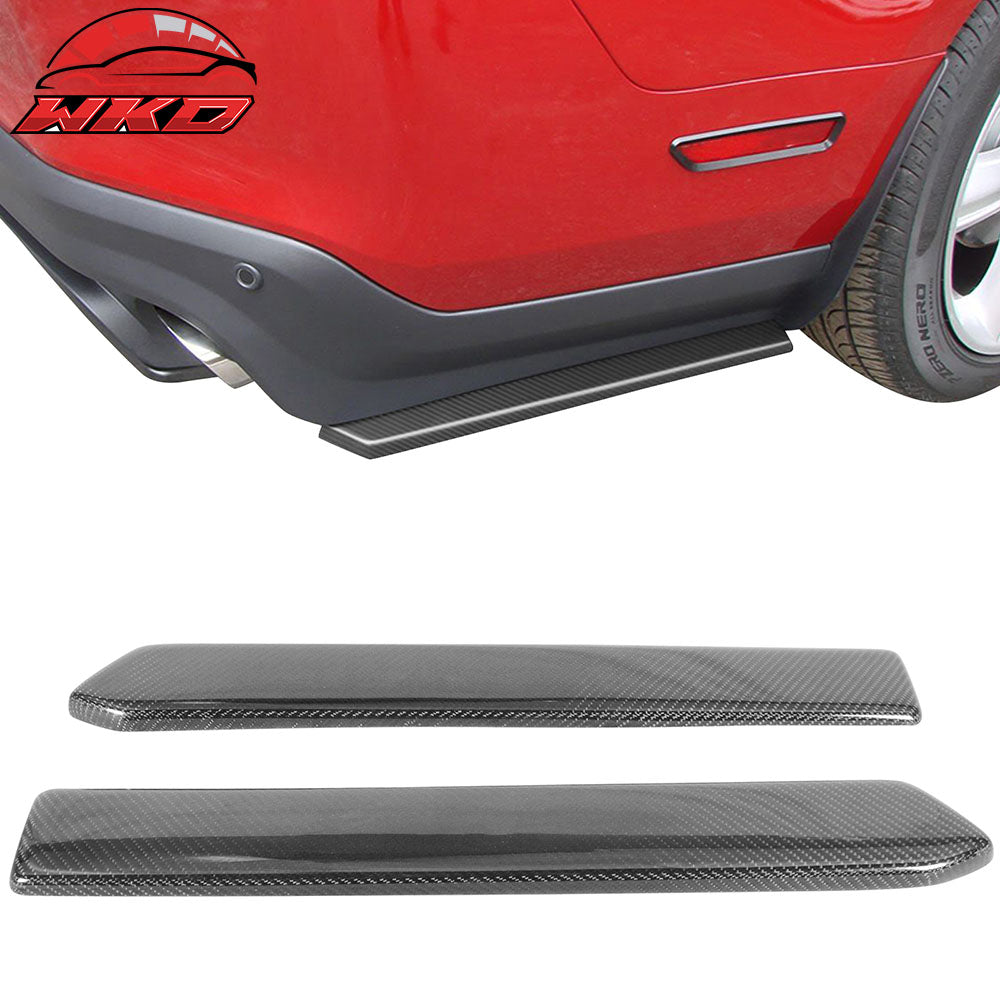 Fits 10-14 Ford Mustang Rear Bumper Lip Aprons Spats Carbon Fiber