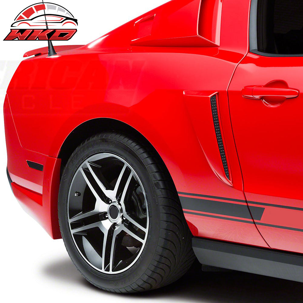 Fits 10-12 Ford Mustang V6 2PCS Rear Bumper Lip Side Splitter Winglet Aprons PU