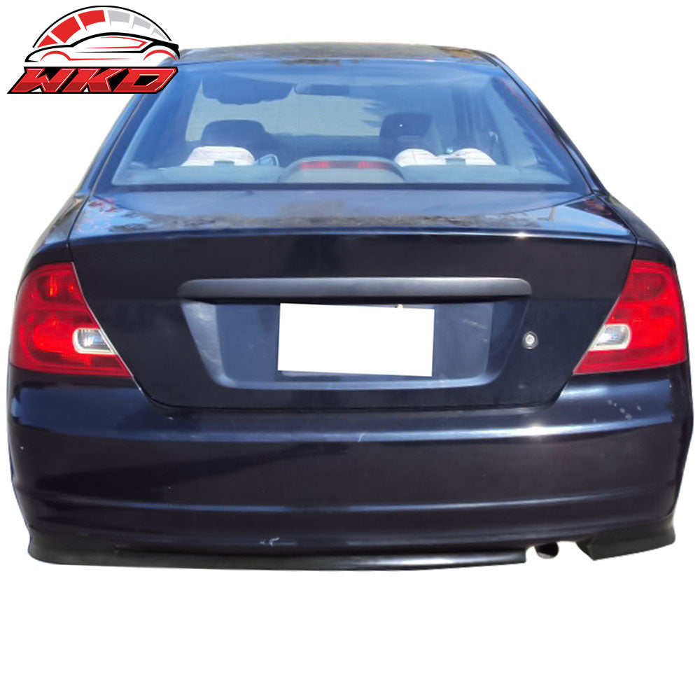 Fits 01-03 Honda Civic Coupe TR Style Rear Bumper Lip Spoiler Unpainted PU