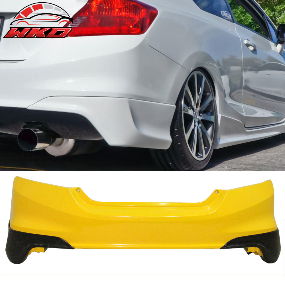 Fits 12-13 Honda Civic Coupe Si Only HFP Style Rear Bumper Lip Side Aprons PU