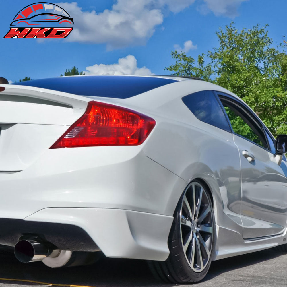 Fits 12-13 Honda Civic Coupe Si Only HFP Style Rear Bumper Lip Side Aprons PU