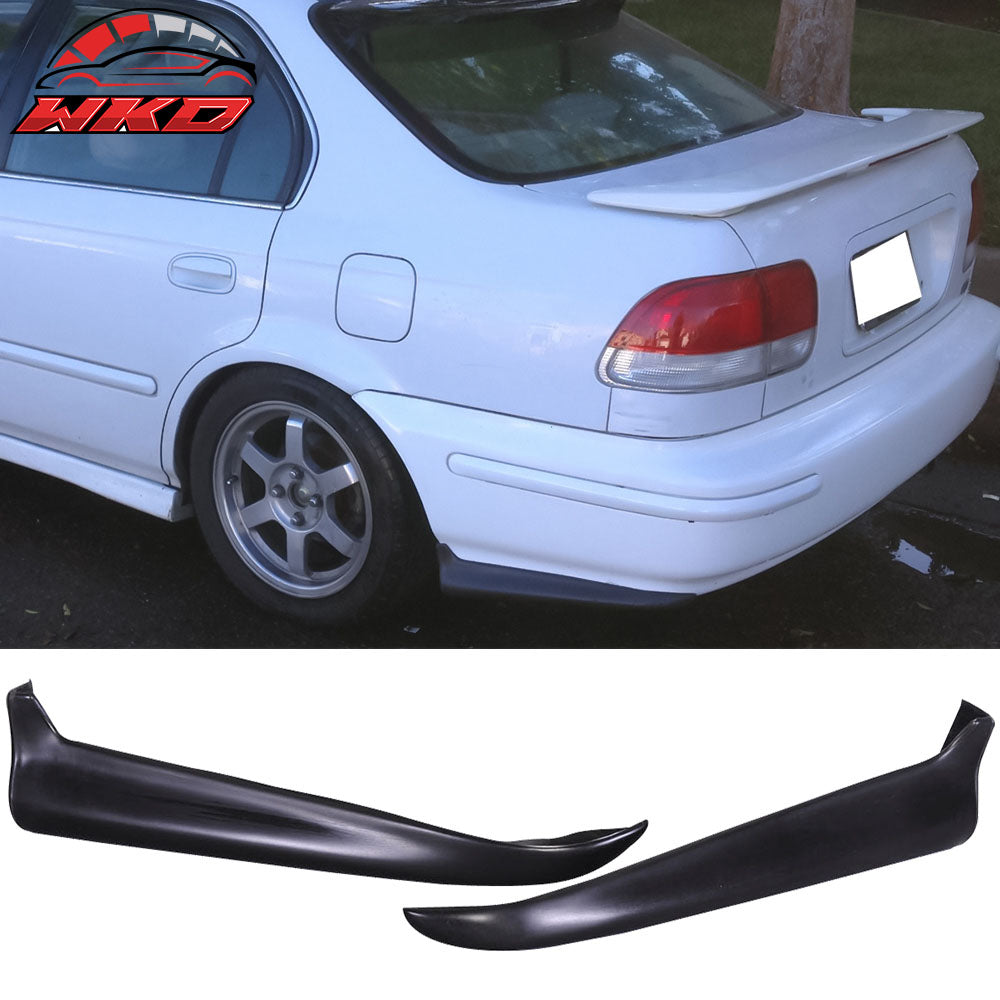 Fits 96-98 Honda Civic JDM Style Rear Bumper Lip Side Aprons Winglet Canards