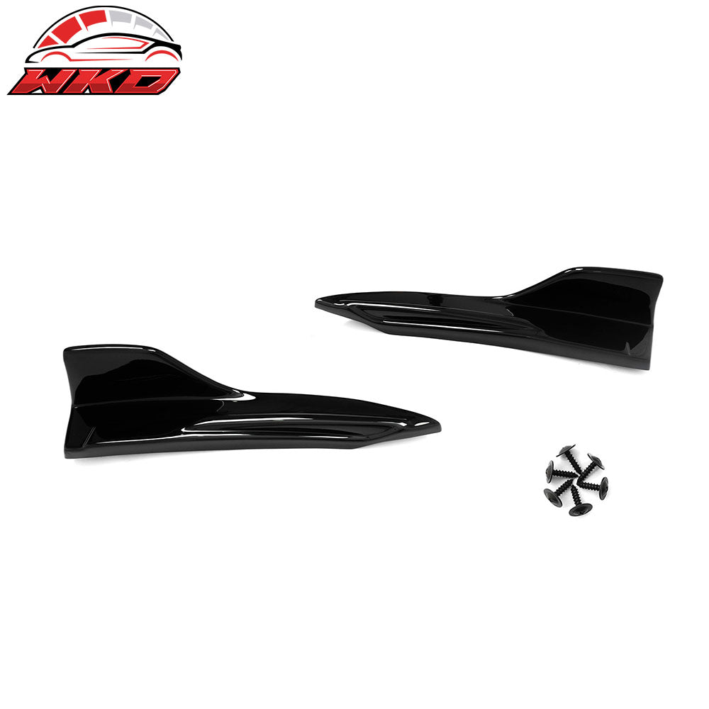 Fits 14-20 Lexus IS Sedan Artisan Style Rear Bumper Aprons Spat Gloss Black PP