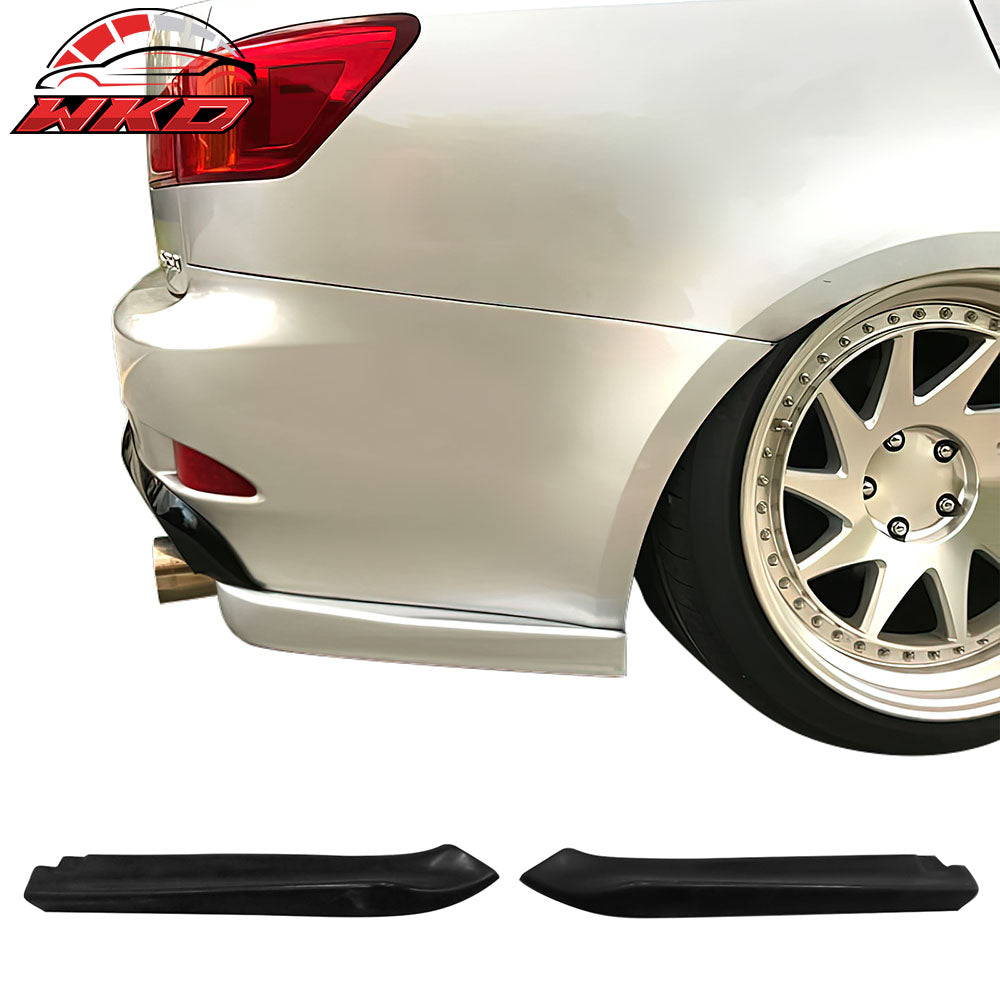 Fits 06-13 Lexus IS250 IS350 MDA Rear Bumper Lip Corner Aprons Splash Guards PU