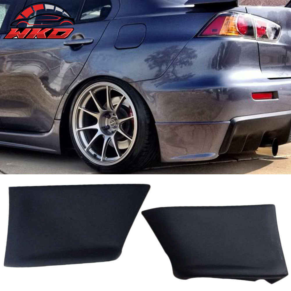 Fits 08-15 Mitsubishi Lancer Evolution EVO Style Rear Bumper Lip Spats Aprons PU