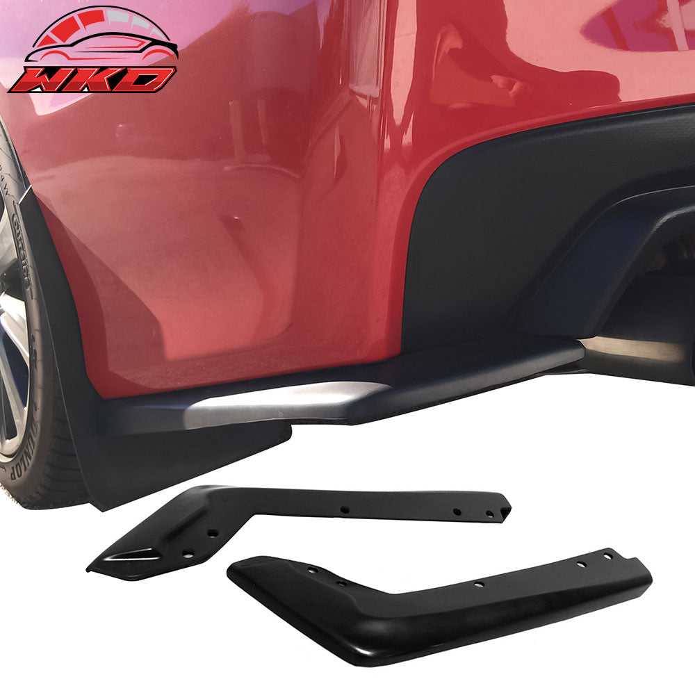 Universal 6.5" x 16" Rear Bumper Lip Side Splitter Winglte Aprons Unpainted - PU