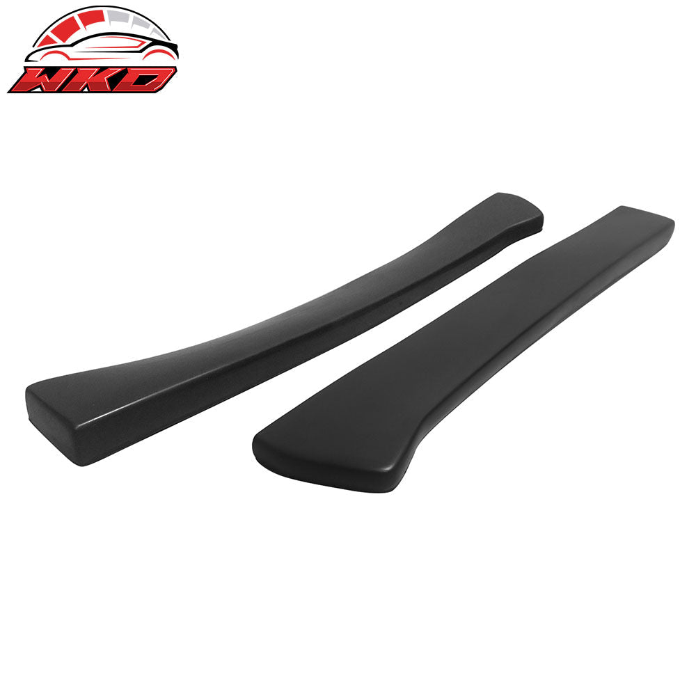 Wholesale Universal 13" x 2" Rear Bumper Lip Side Corner Aprons Canard Caps Black PU 2PCS