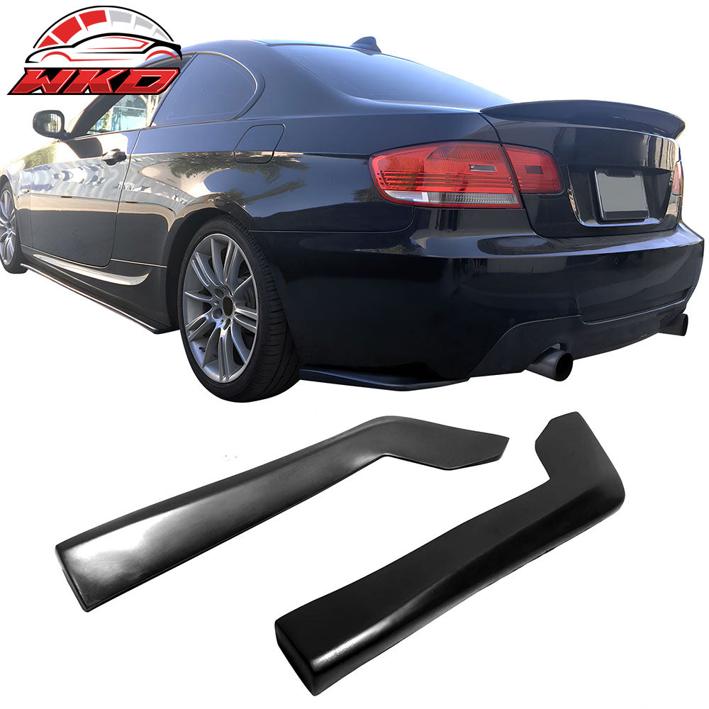 Universal 17" x 7" DT Style Rear Bumper Lip Side Corner Aprons Canard Caps PU
