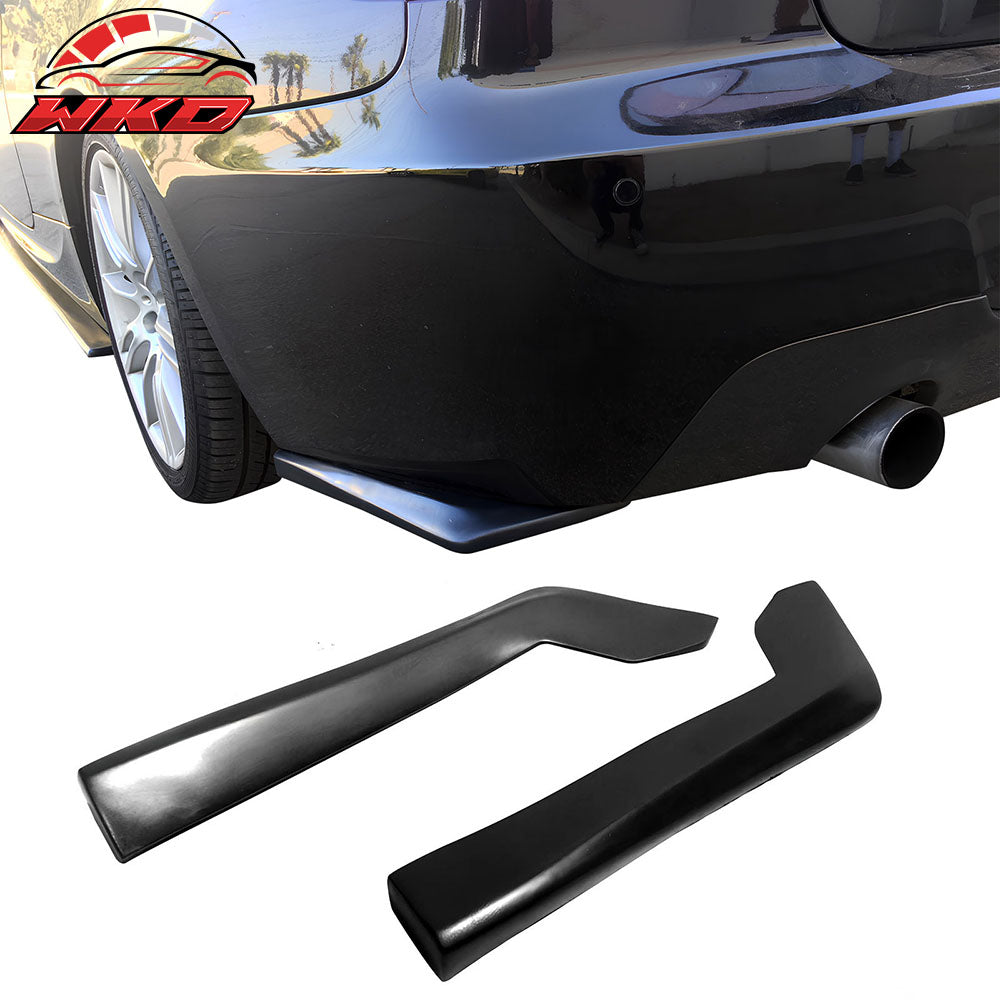 Fits 05-08 BMW E90 3-Series DT Style Rear Bumper Lip Side Corner Aprons Black PU