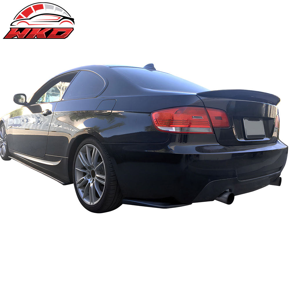 Fits 05-08 BMW E90 3-Series DT Style Rear Bumper Lip Side Corner Aprons Black PU