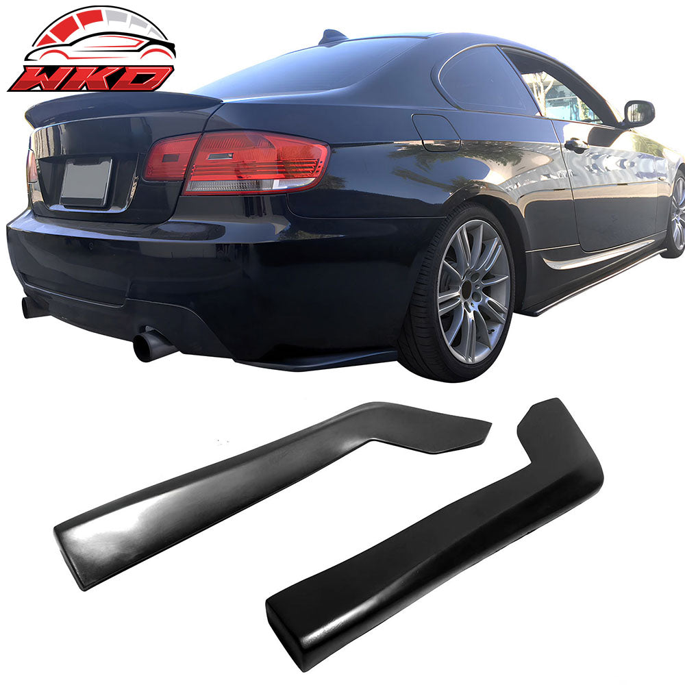 Fits 07-10 BMW E92 3-Series DT Style Rear Bumper Lip Side Corner Aprons Black PU