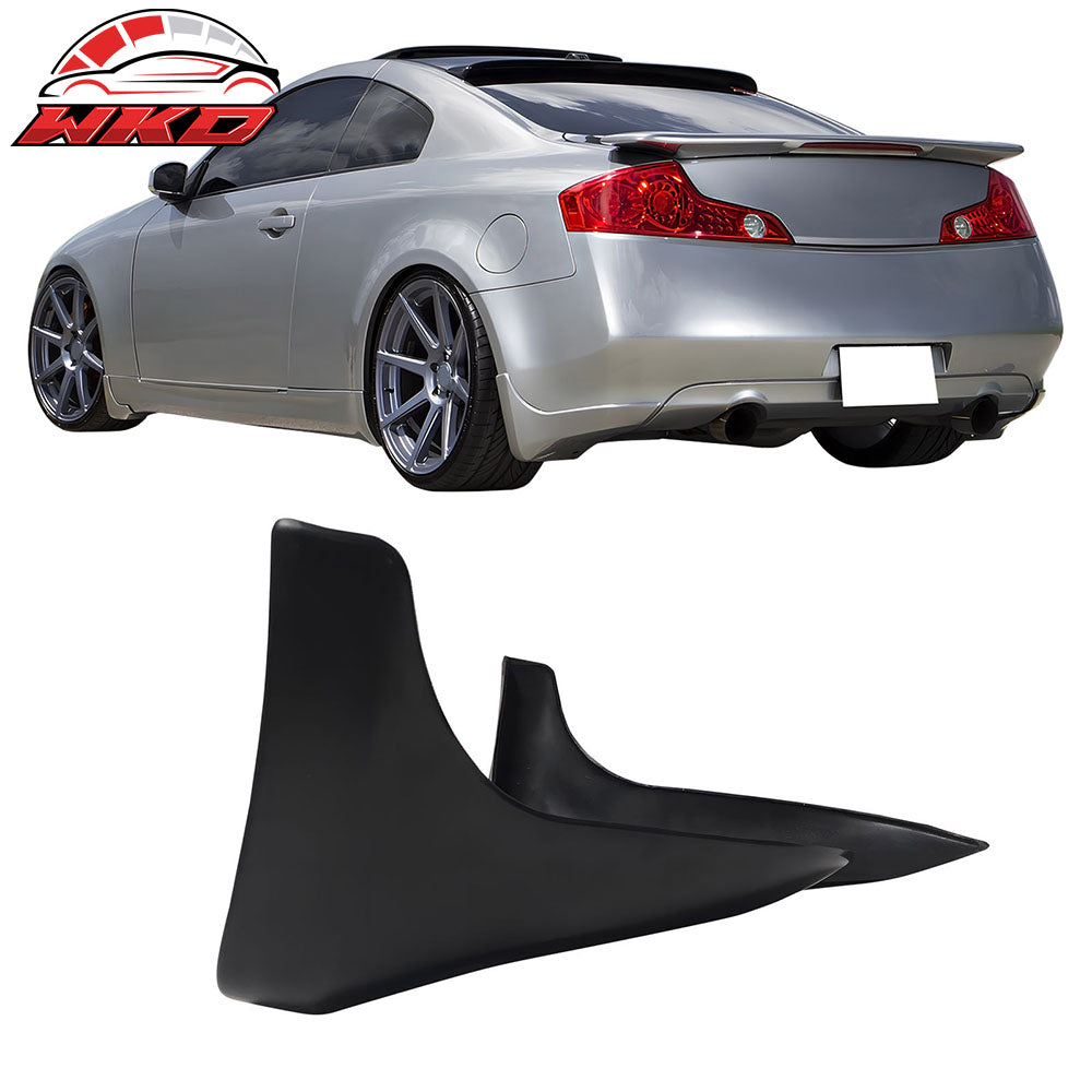 Fits 03-07 INFINITI G35 OE Style Rear Bumper Lip Corner Aprons Splash Guards PU