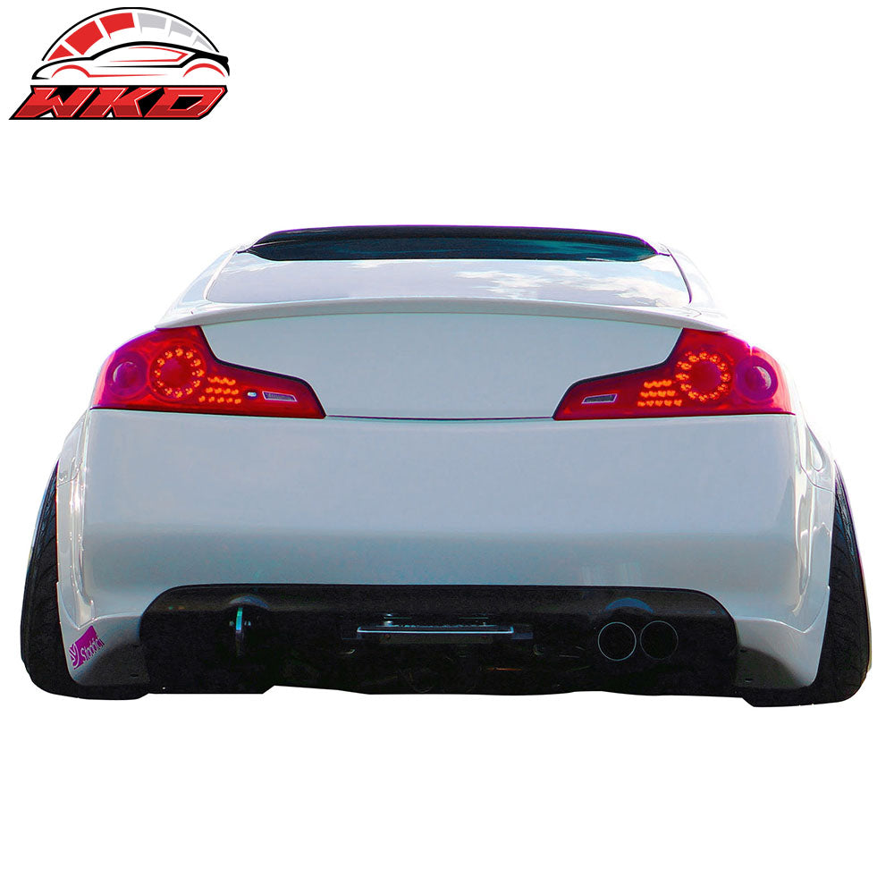 Fits 03-07 INFINITI G35 OE Style Rear Bumper Lip Corner Aprons Splash Guards PU