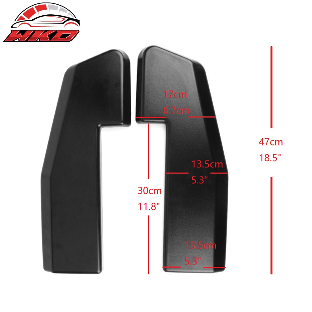 Fits 15-17 Ford Mustang V1 Style 2PC Rear Bumper Apron PP Matte Black W/8 Screws