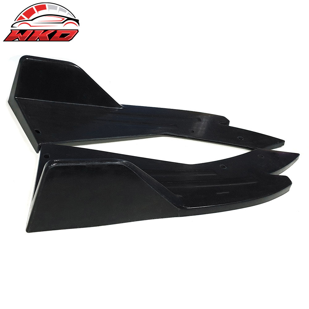 Wholesale Universal 2PC Rear Bumper Lip Aprons Side Extensions Splitters PU Unpainted